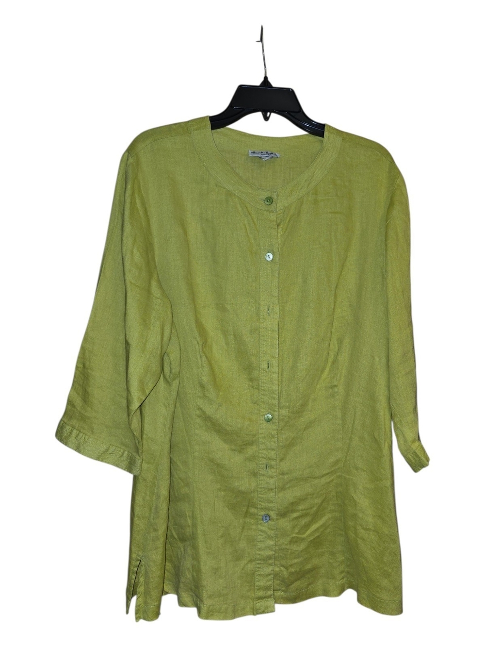Alexandra Bartlett Green Button Front Tunic